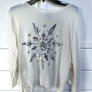 99 Jane Street Snowflake Christmas sweater
